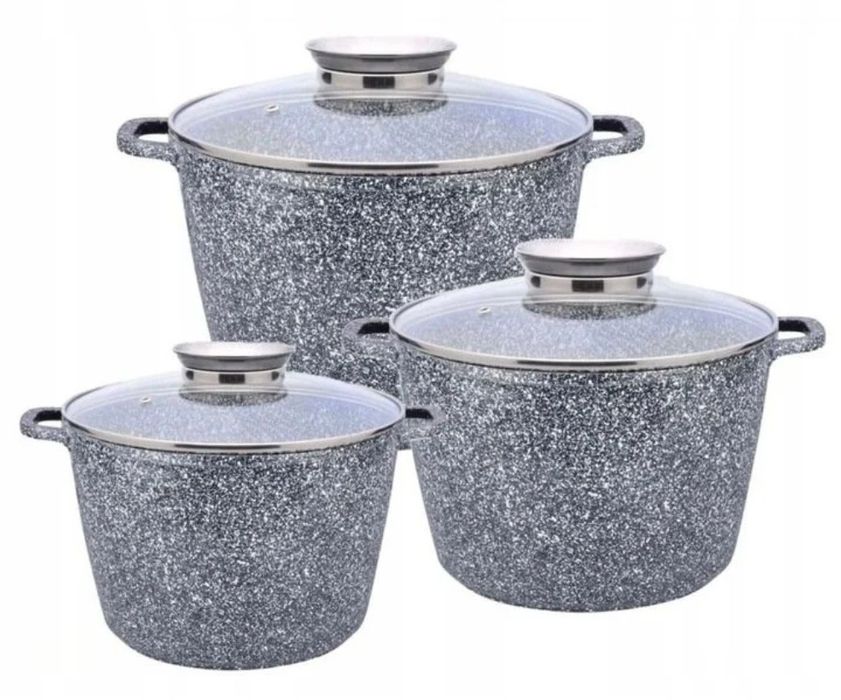 Zestaw garnków KlönBerg marmurkowe 6 el.