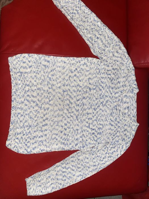 Sweter w serek TCM Tchibo melanż błękit biel 40/42 M/L