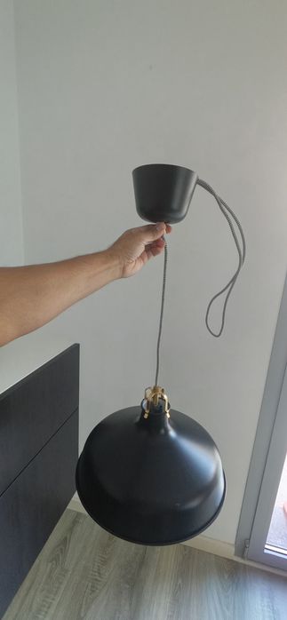 Candeeiro Preto de Teto