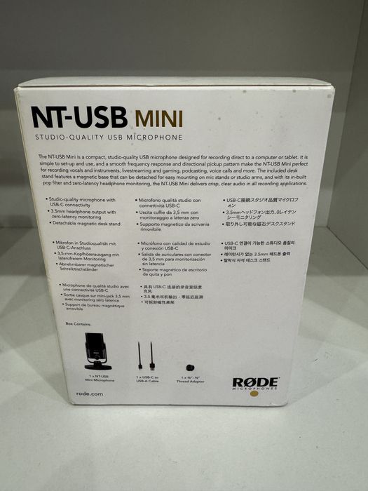 Студійний Мікрофон Rode NT-USB MINI для подкастів і стріму новий