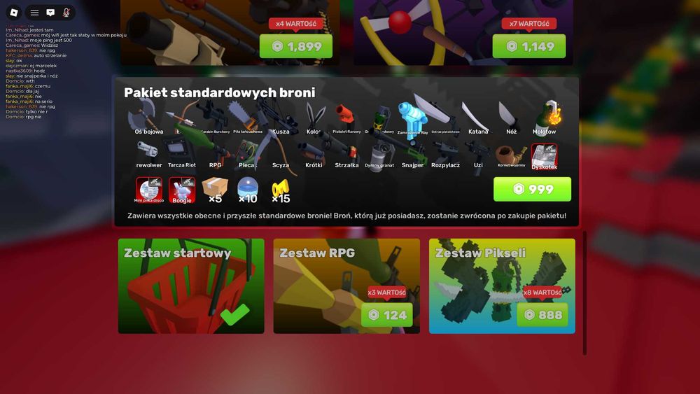 pakiet startowych broni rivals