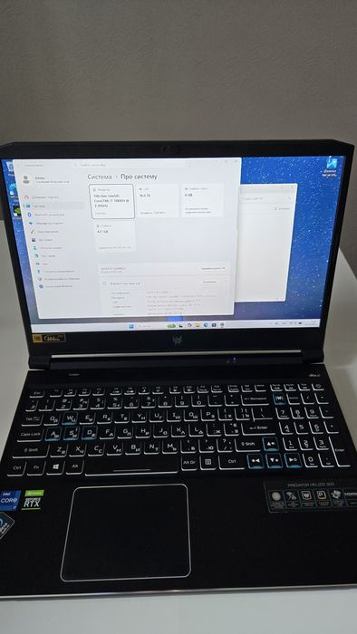 Ігровий Ноутбук Acer Predator Helios 300 (PH315-54-760S у кольорі Abyssal Black)