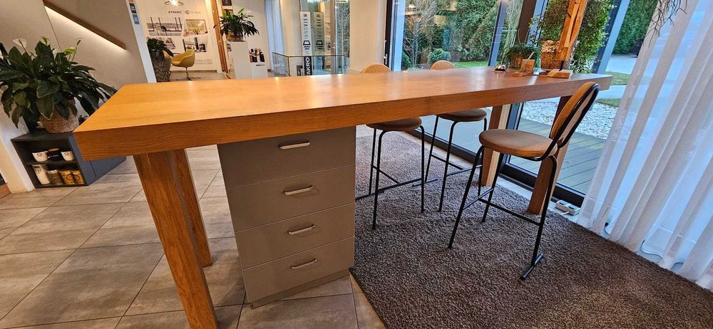 Lada recepcyjna lub stół dębowy 280x80