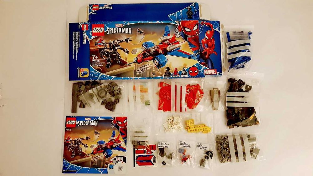 Lego Marvel 76150 Spiderjet vs Venom Mech em peças novas