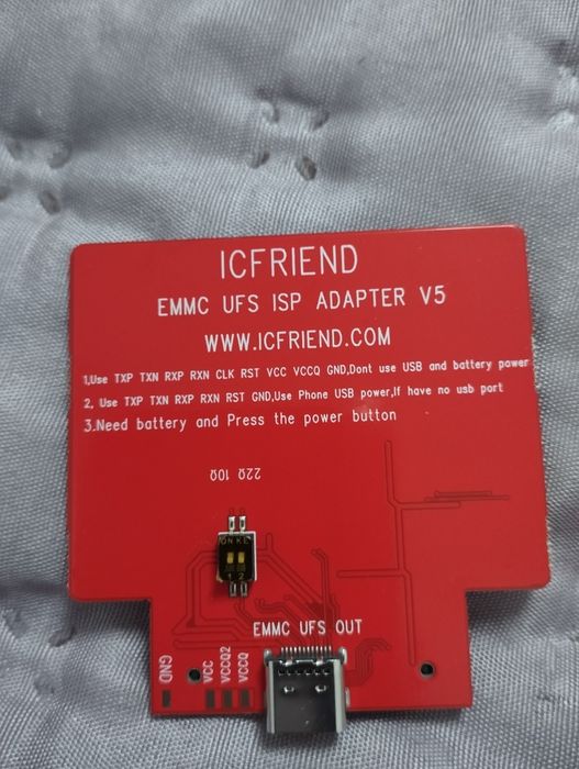 Adaptador ICFriend eMMC UFS ISP Adapter V5 (Reparação de Telemóveis)