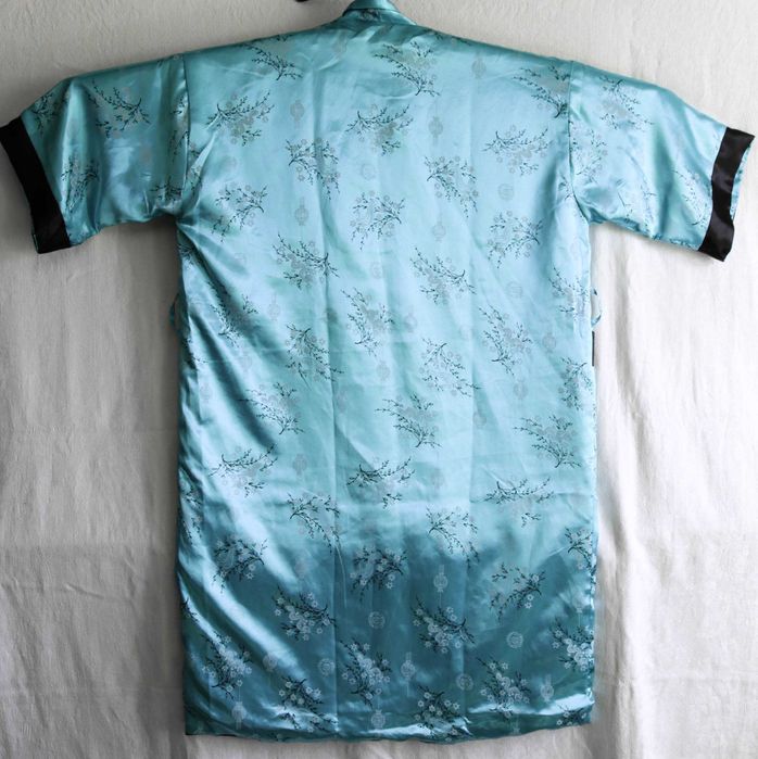 Халат двостороннє японське кімоно довге сакура дракон з поясом XL