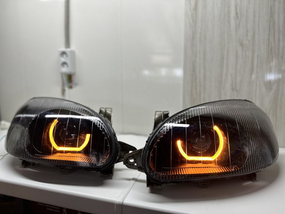 Линзы фари стопы ланос тюнинг ланос установка линз Led фары на ланос