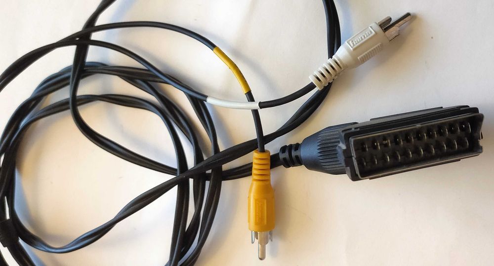 Видео кабель SCART х RCA (тюльпаны)