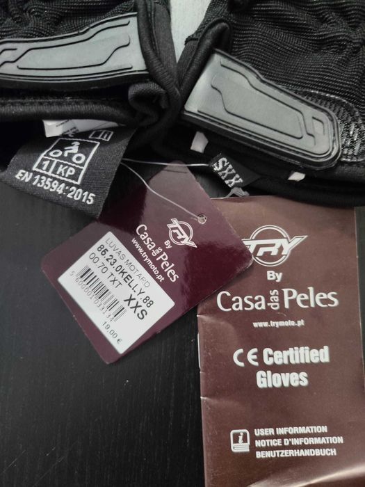 Luvas Motard Senhora XXS Try ( Casa das Peles)
