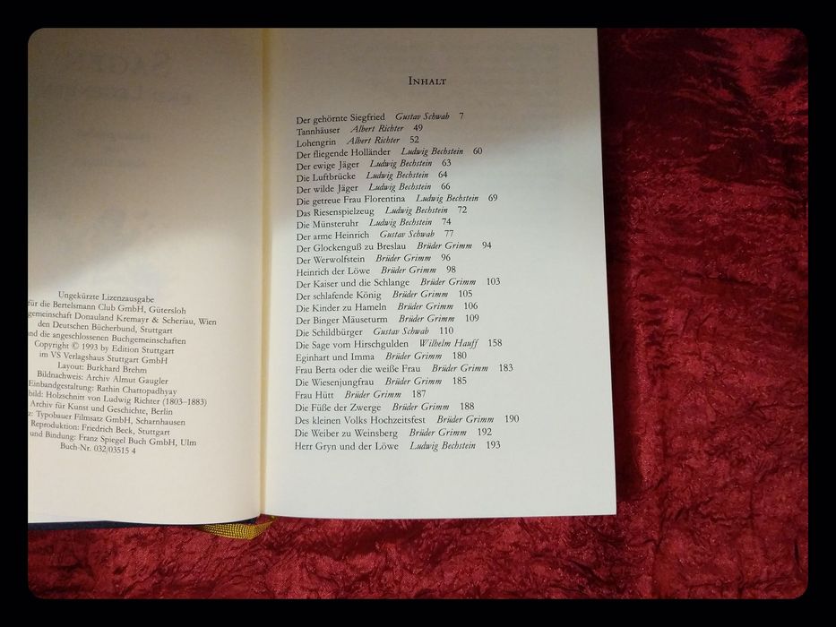 «Міфи та легенди» (нім. мовою) • Бехштайн, Ґрімм, Гауф та ін.