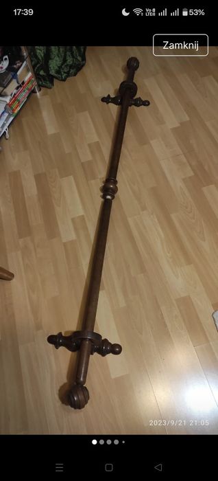 Karnisz dębowy 165 cm
