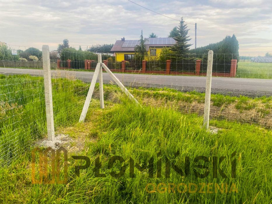 Ogrodzenie z siatki i słupka betonowego montaż transport