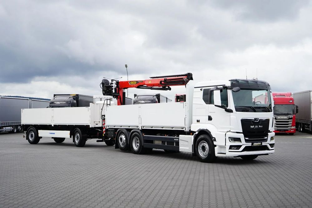 MAN / TGS / 26.470 / 6 X 2 / ZESTAW SKRZYNIOWY + HDS / PALFINGER PK 20 501 L / OŚ SKRĘTNA / CHWYTAK
