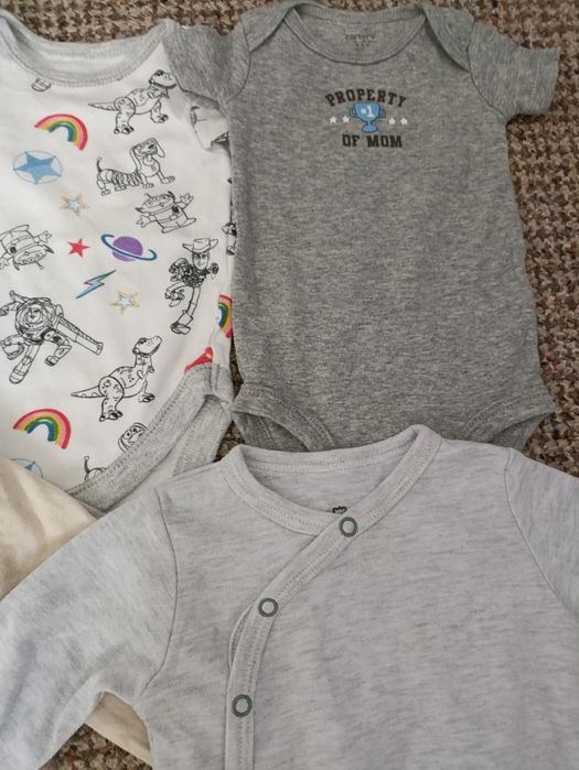 Zestaw ubranek niemowlęcych 56-62 body kaftanik półśpiochy