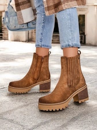 3 KOLORY 36 37 38 botki 39 40 41 z przetarciami na obcasie klocku zams