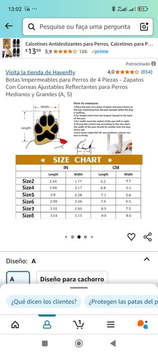 Botinhas de cão novas