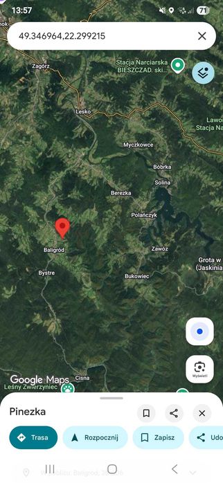 Działka budowlana z pozwoleniem na budowę Baligród Bieszczady - Widok 3