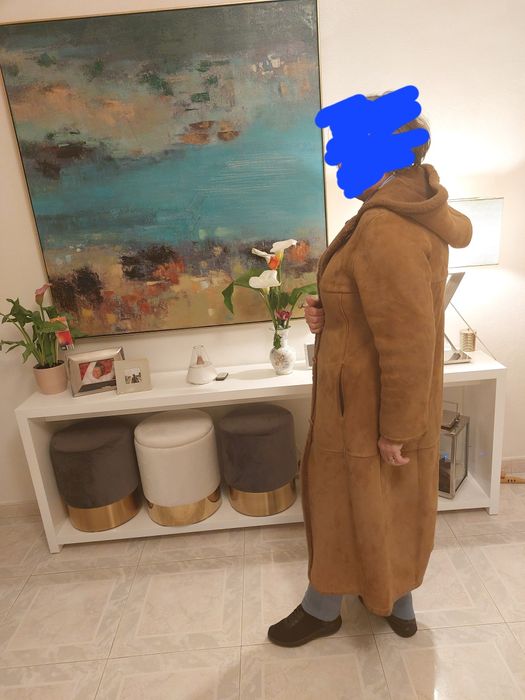 Casaco  pele  cordeiro verdadeiro ( 42 )