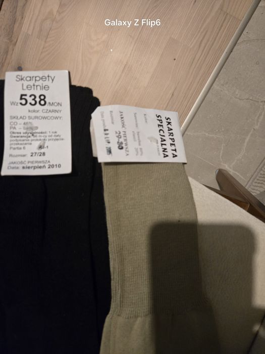Skarpety wojskowe letnie