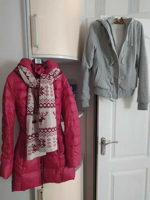 Женское пуховое пальто 42 размер пуховик
