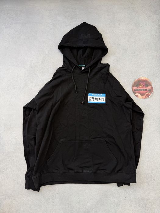 худи Vetements Hello my name is  Balenciaga rick owens