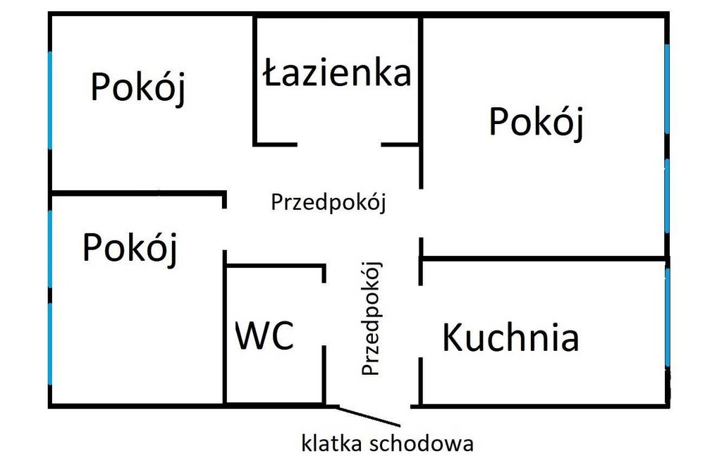 wynajmę mieszkanie od 01 września, 40,84 m2, 3 pokoje, stary konin