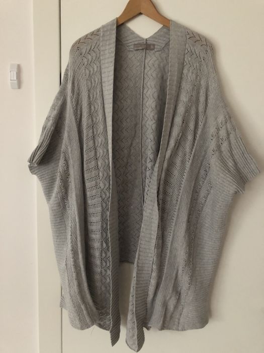 Sweter ponczo Zara M szary