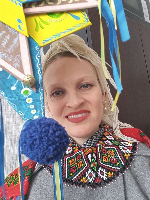 Традиційна українська силянка з бісеру до вишиванки, намисто, кольє