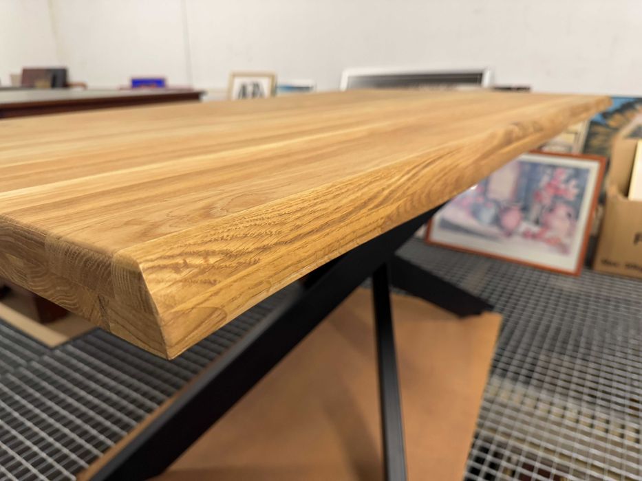 Stół w stylu industrialnym stół drewniany dąb