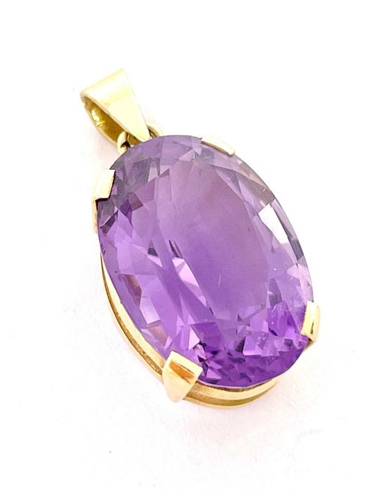 Pendente 18K Ouro amarelo - 9.00ct Ametista