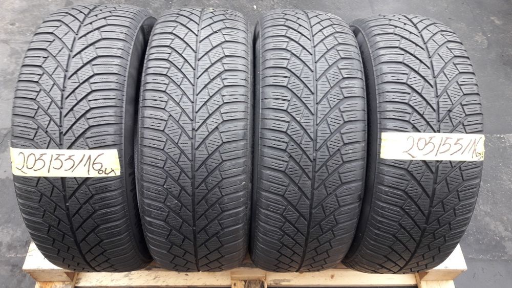 Opony Zimowe 205'55'16'.CONTINENTAL.340 zł.KPL-4 Szt.Montaż.Wysyłka.