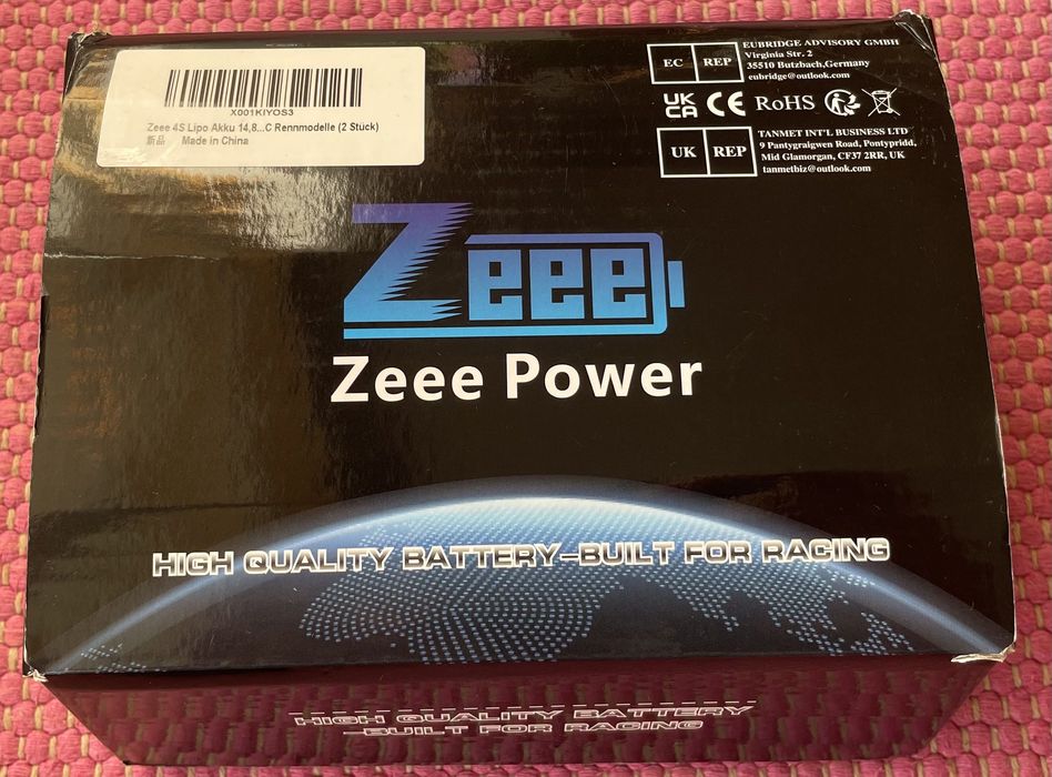 Baterias Lipo 7200mAh 14.8V 80C, EC5 - NOVAS