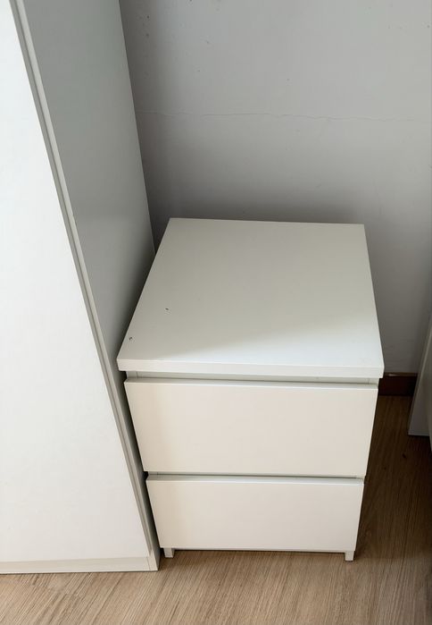 STORKLINTA Cómoda c/2 gavetas, branco/com 2 gavetas,