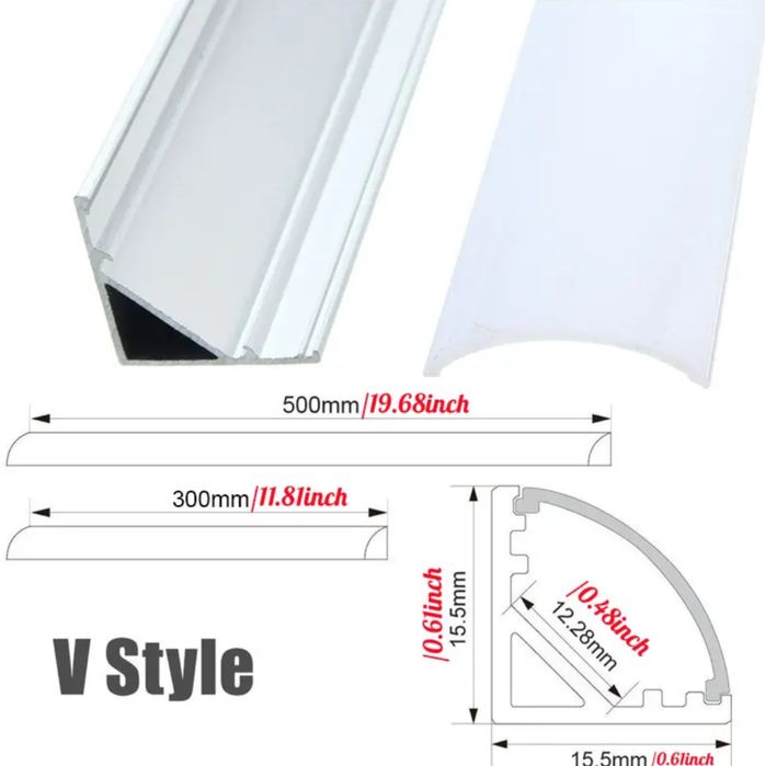 Алюмінієвий канал (корпус) для світлодіодної стрічки