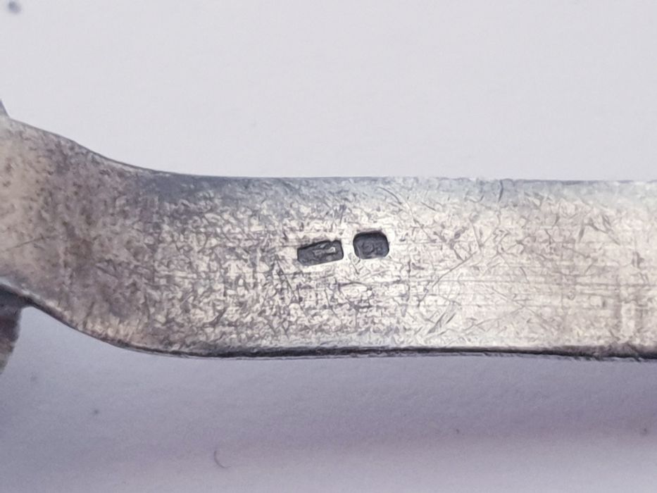 2 lindos colheres de bebé com cisnes vintage em prata portuguesa