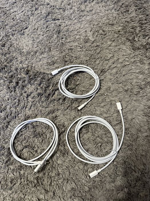 Oryginalne kable Apple USB-C na Lightning – 3 sztuki