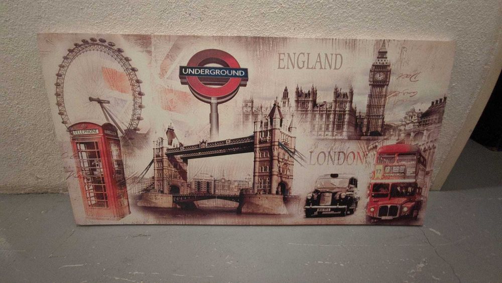 Quadro com principais atrações de Londres