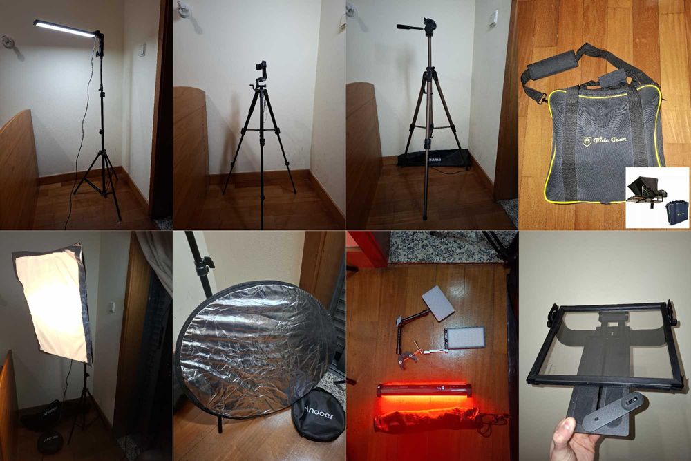 Kit Profissional para YouTube / Video – Luzes, Tripés e Teleprompter