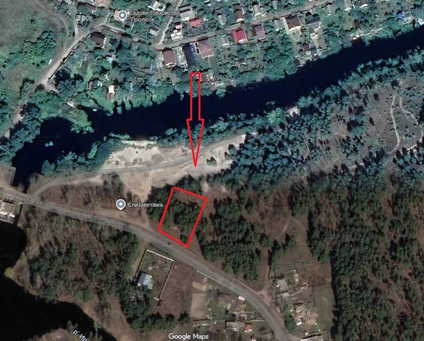 Єлизаветівка ділянка біля води
