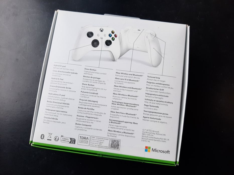 Bezprzewodowy kontroler Microsoft Xbox Robot White biały nowy gwar.