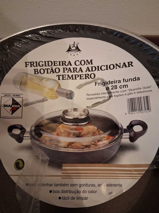 Frigideira funda, com tampa 28 cm, nova