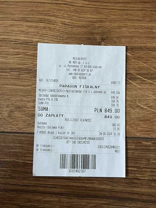 Tp-Link Deco X20 AX1800 Router/Modem. Na gwarancji.