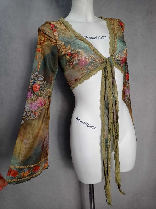 siateczkowa wiązana bluzka koronki boho hippie orient fairy fantasy