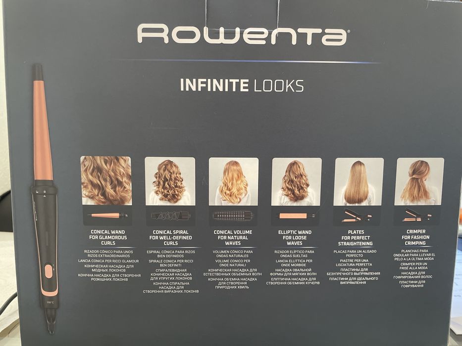 NOVO NUNCA USADO - Rowenta infinite looks modelador de cabelos
