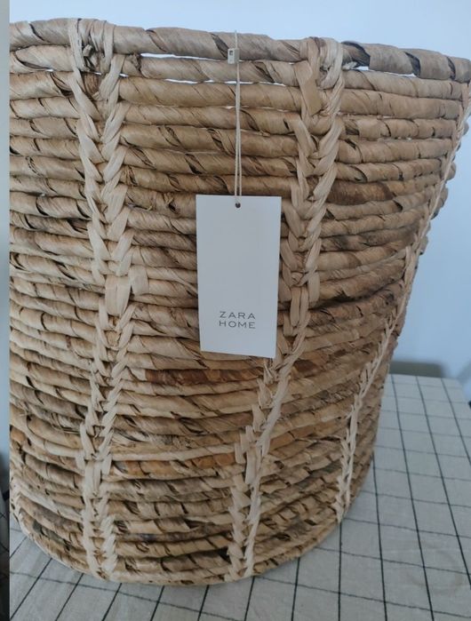 duży pleciony naturalny kosz Zara Home