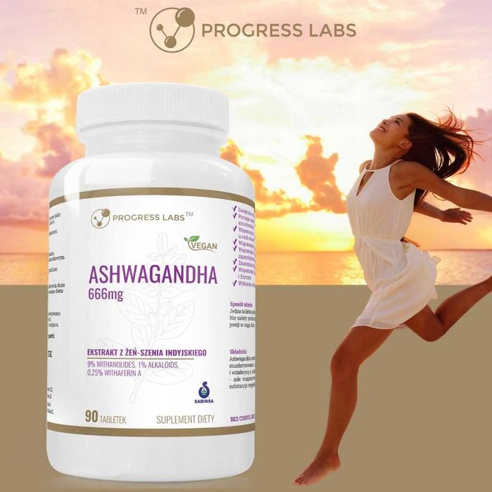 Progress Labs ASHWAGANDHA EXTRACT 666 mg | 90 капсул | Ашваганда 9%
