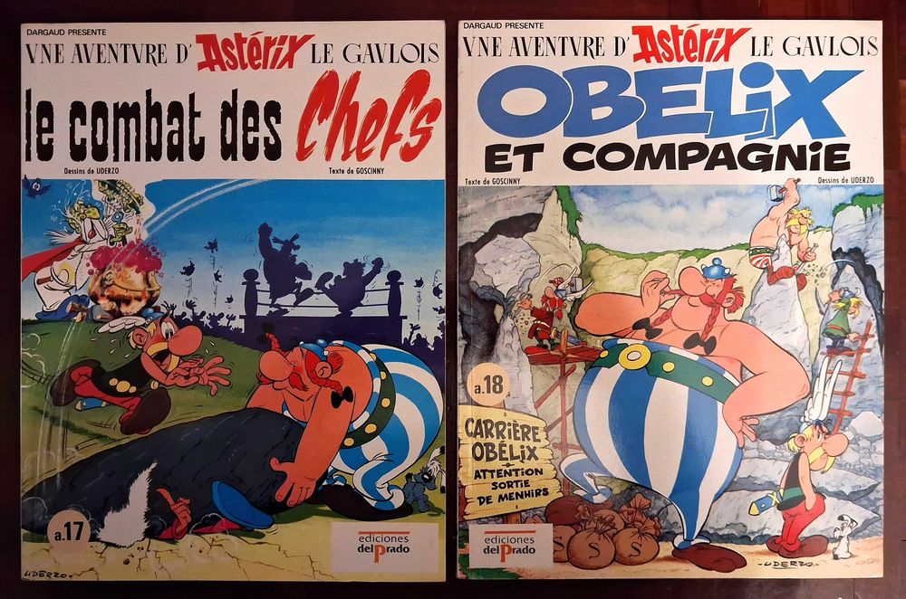 Álbuns colecção Astérix "le combat des Chefs" e "Obelix et Compagnie"