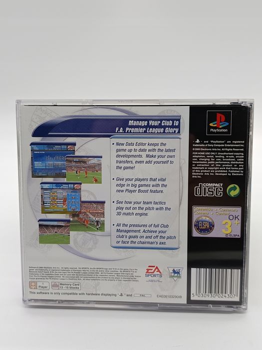 the f.a. premier league football manager 2001 playstation (psx)
