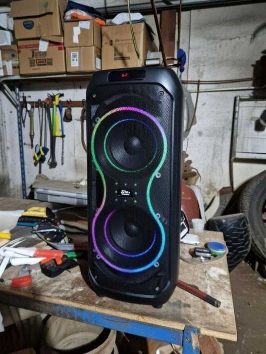 Колонка блютуз колонка з мікрофоном колонка караоке колонка портативна