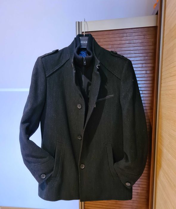 Kurtka męska, krótki płaszcz Lavard wełna z kaszmirem 48 /176